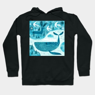 Whale and Deer Hoodie